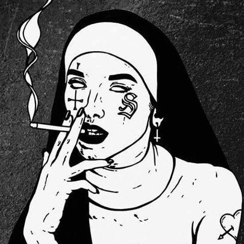 Монашка с сигаретой