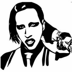 Мерлин мэнсон трафарет