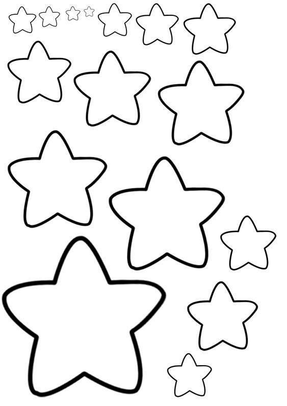 Трафарет звезды для фетра