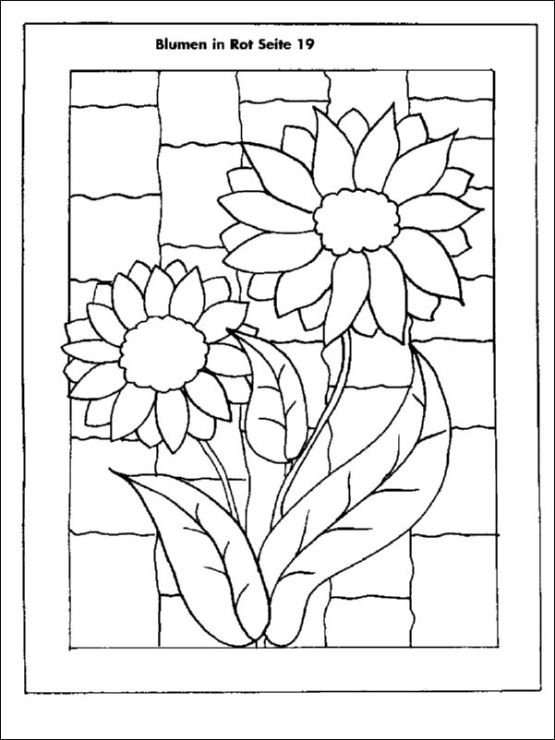 Витражи трафареты цветы