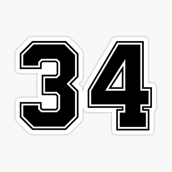 Цифра 34 трафарет