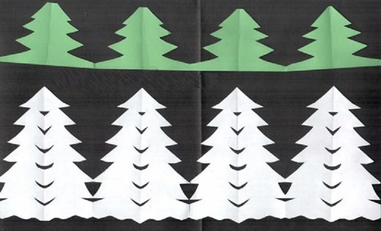 Аппликация симметричное вырезывание