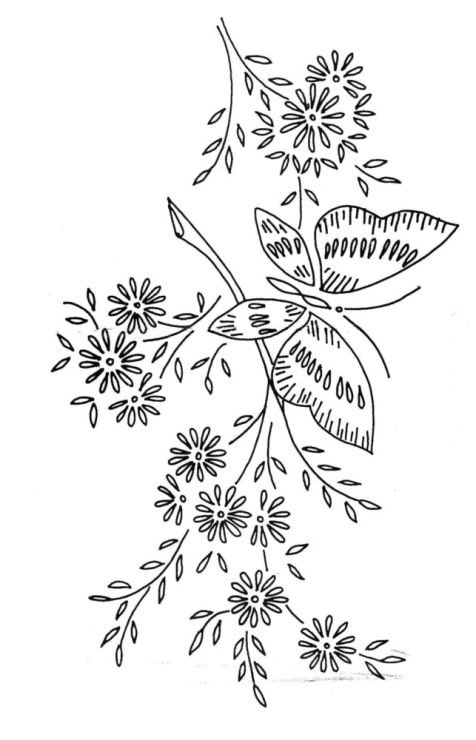 Узоры для вышивки гладью цветы