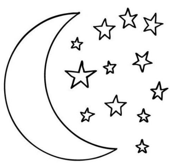 Месяц трафарет