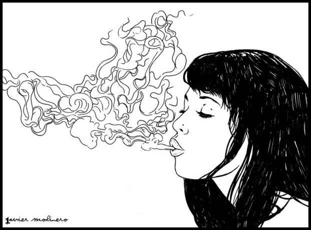 Рисунки курящих девушек