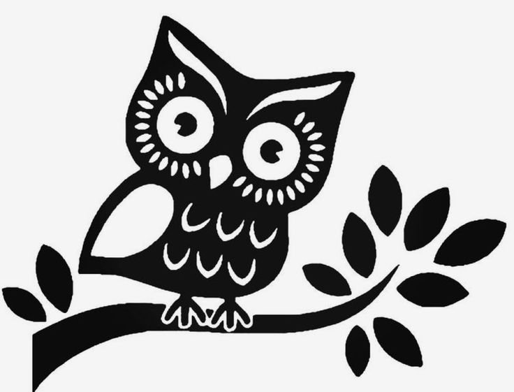 Сова трафарет