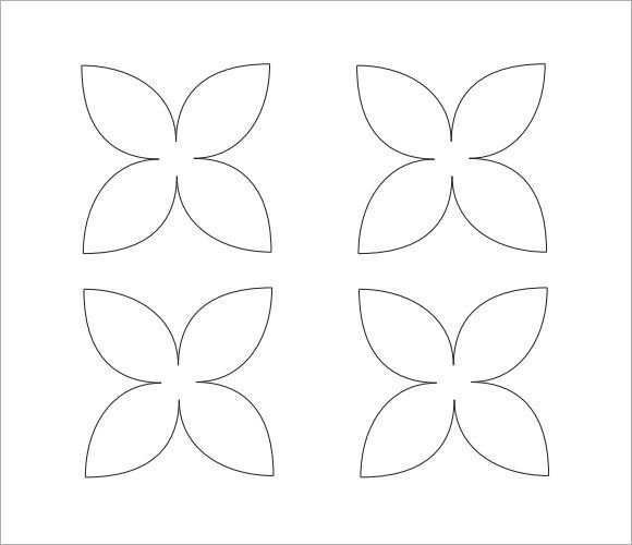 Цветы трафарет для вырезания из бумаги