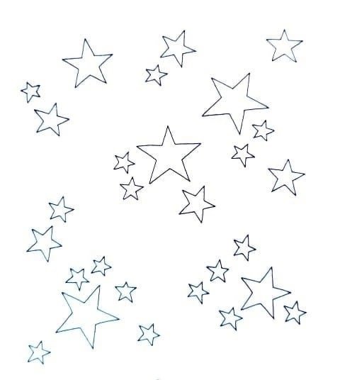 Новогодние звездочки трафареты