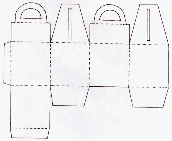 Развертка коробки для подарка