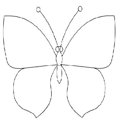 Трафарет бабочки для вырезания