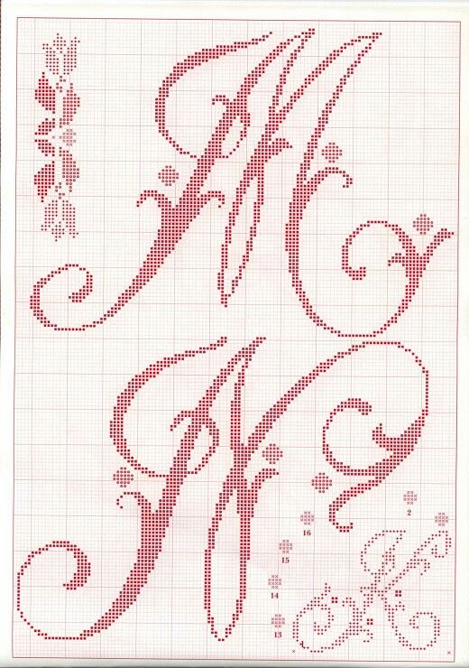 Монограмма вышить