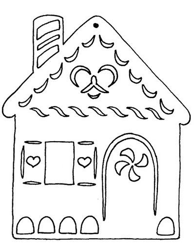 Вытынанка новогодний домик