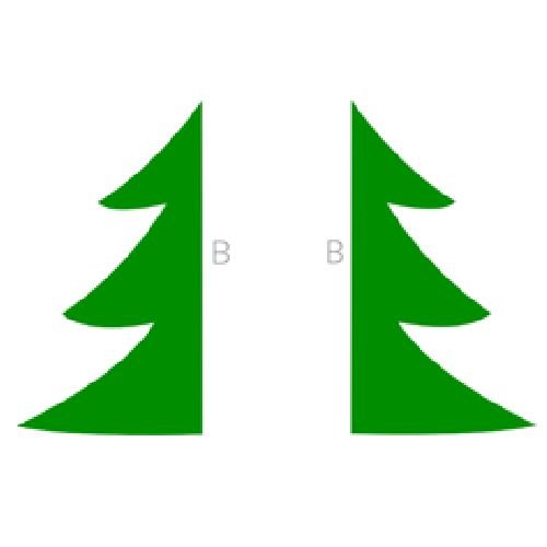 Трафарет елки для 3д ручки