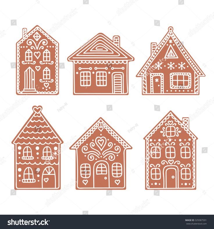 Трафареты для имбирных пряников домик