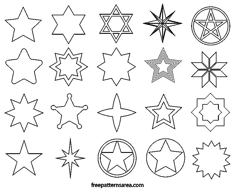 Трафареты на окна новогодние звезды