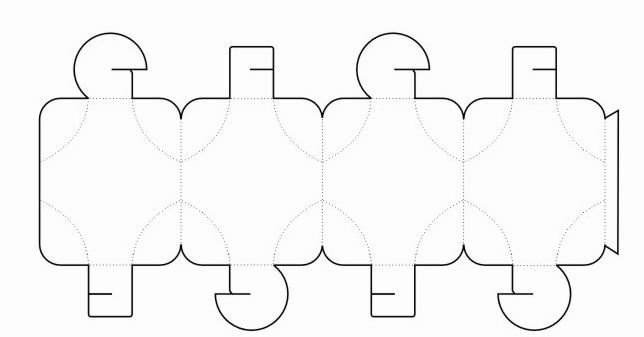 Развёртка коробочки для подарка