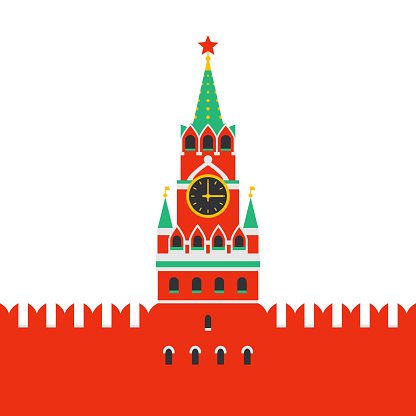 Спасская башня Московского Кремля вектор