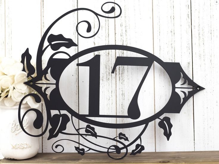 Номерок на дверь из металла