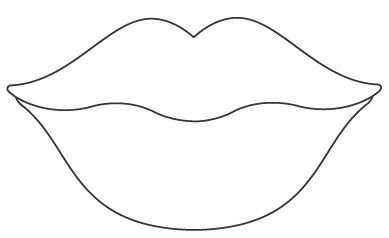 Губы трафарет
