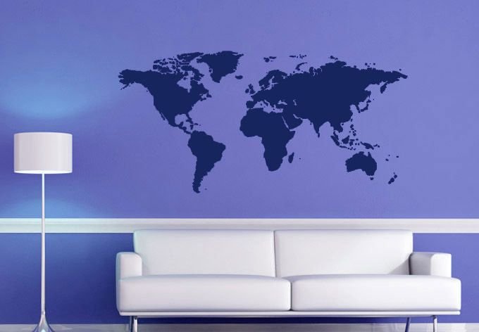 World Map виниловый стикер