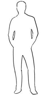 Контур тела человека