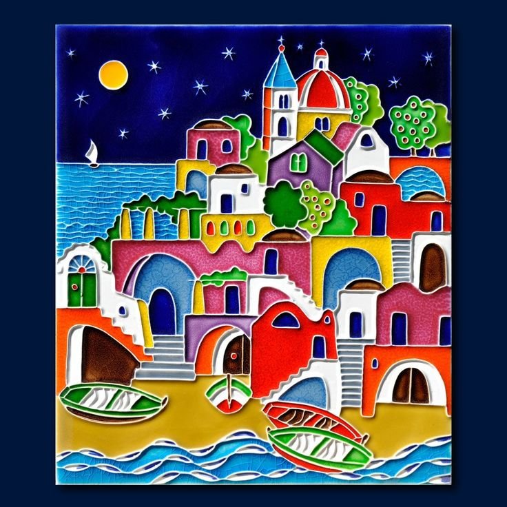 Витраж домики трафарет