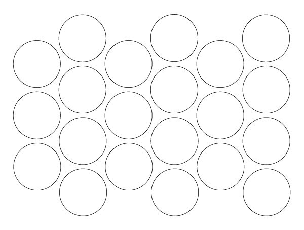 Трафарет круга диаметром 5 см