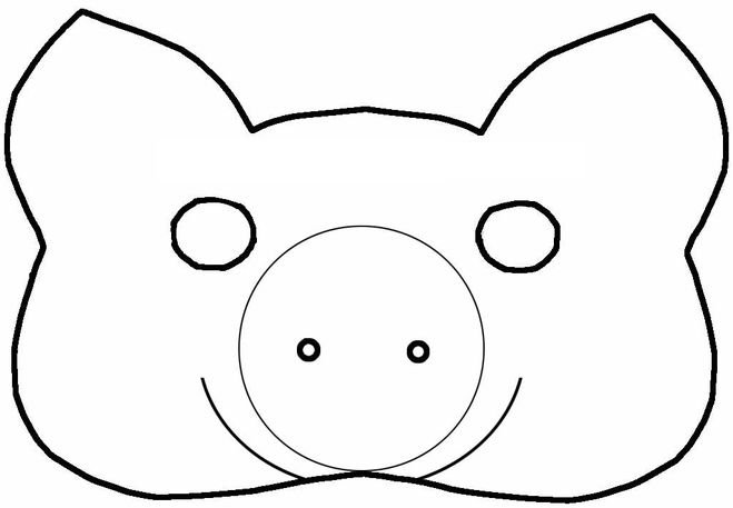 Маска свиньи из бумаги