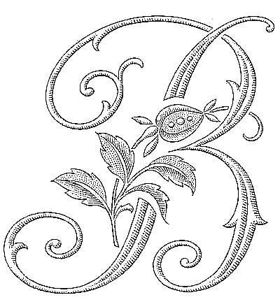 Машинная вышивка вензеля