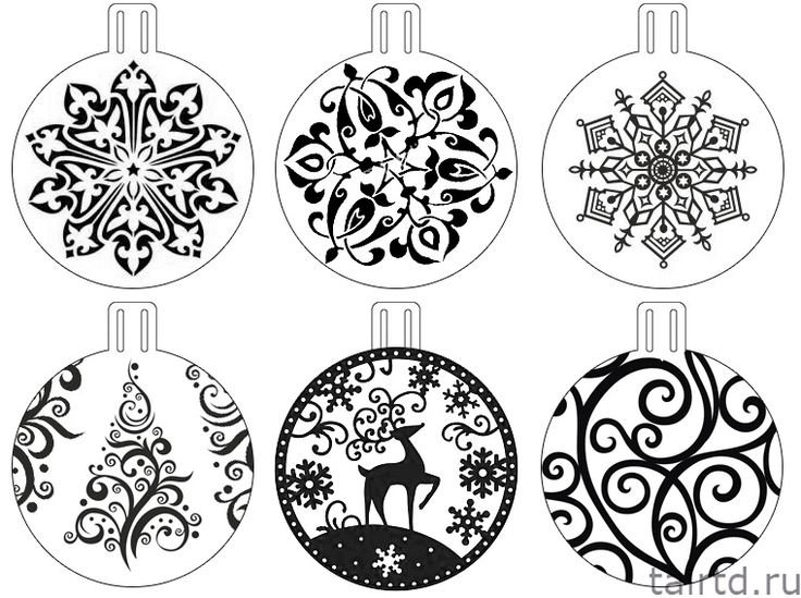 Новогодние шары с узорами