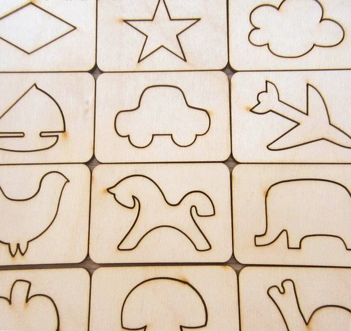 Деревянные трафареты для детей