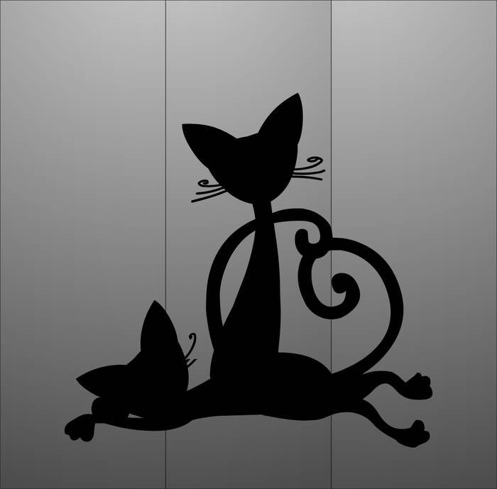 Трафареты кошек для декора