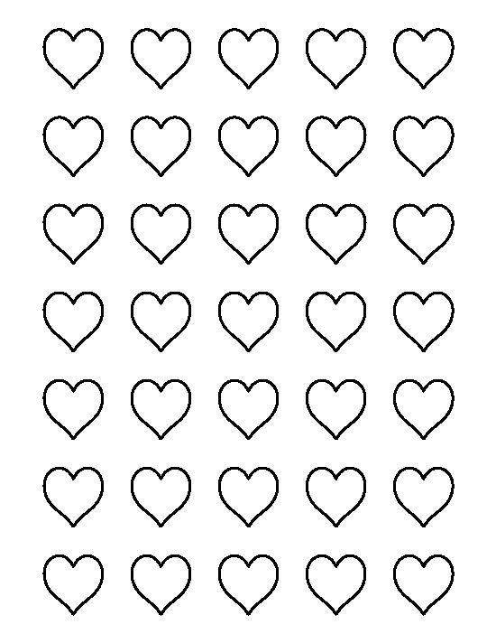 Сердечко шаблон для печати