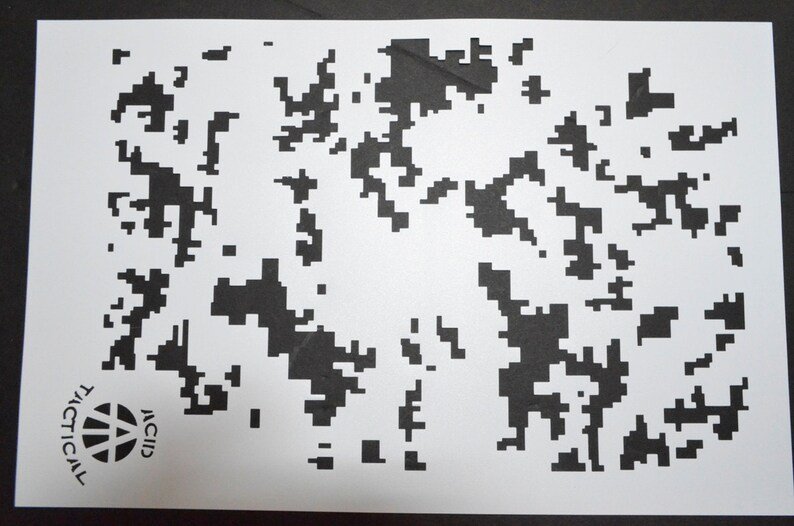 3832 Трафарет сотовый цифровой камуфляж Jas