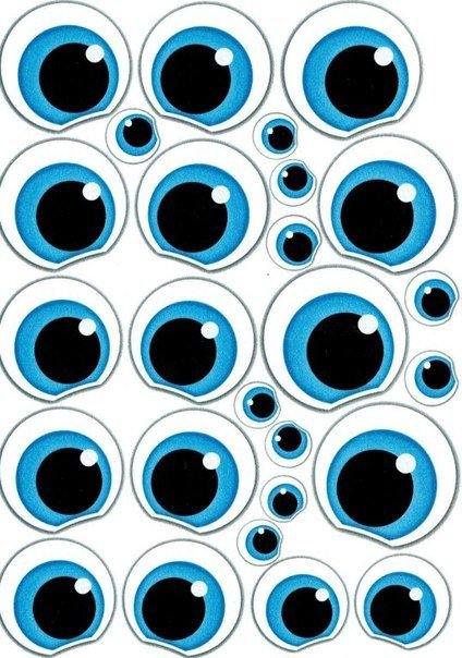 Глазки для поделки из бумаги