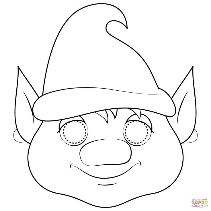 Маска раскраска для детей