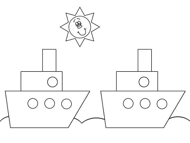 Аппликация пароход