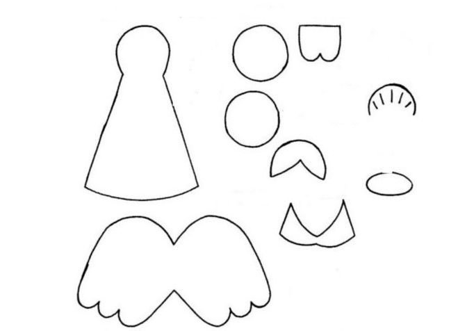 Ангел из фетра выкройка