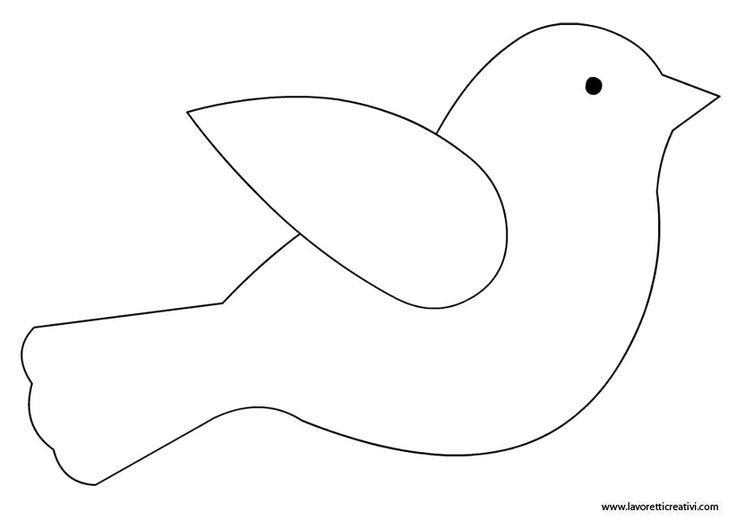 Трафарет птицы для аппликации