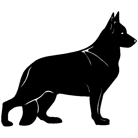 Силуэт Восточно европейской овчарки