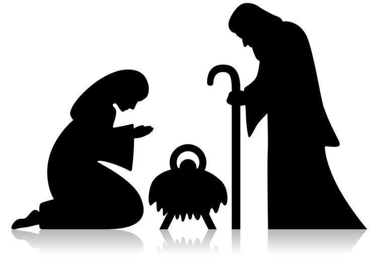 Силуэт Марии и Иосифа