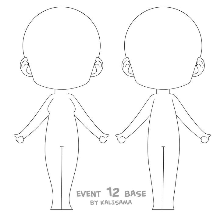 Шаблон девочки для рисования