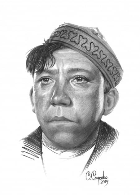 Юрий Никулин портрет карандашом