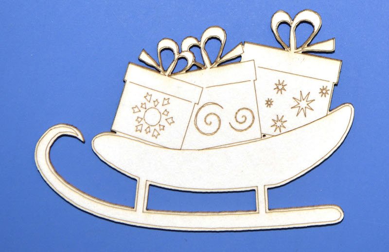 Новогодние украшения на окна сани