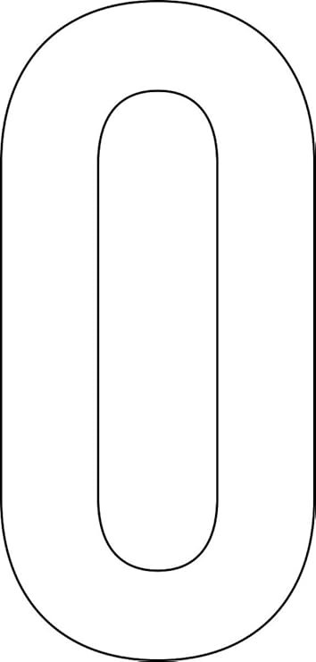 Цифра ноль трафарет