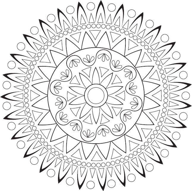 Мандала для раскрашивания