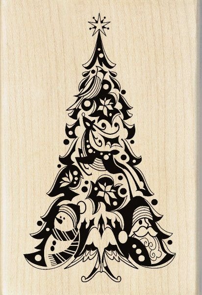 Новогодняя елка для выжигания