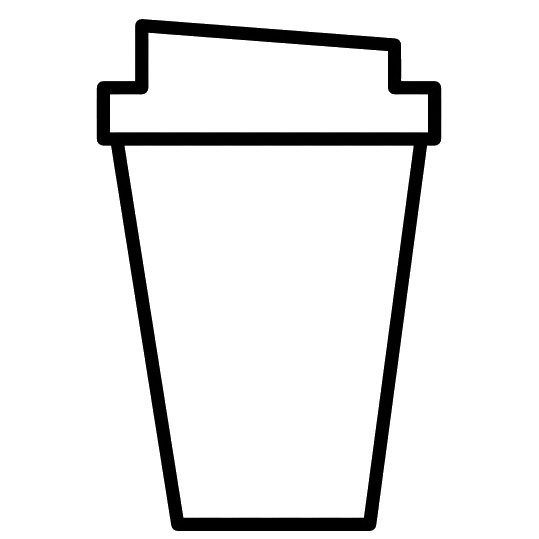 Стакан кофе контур