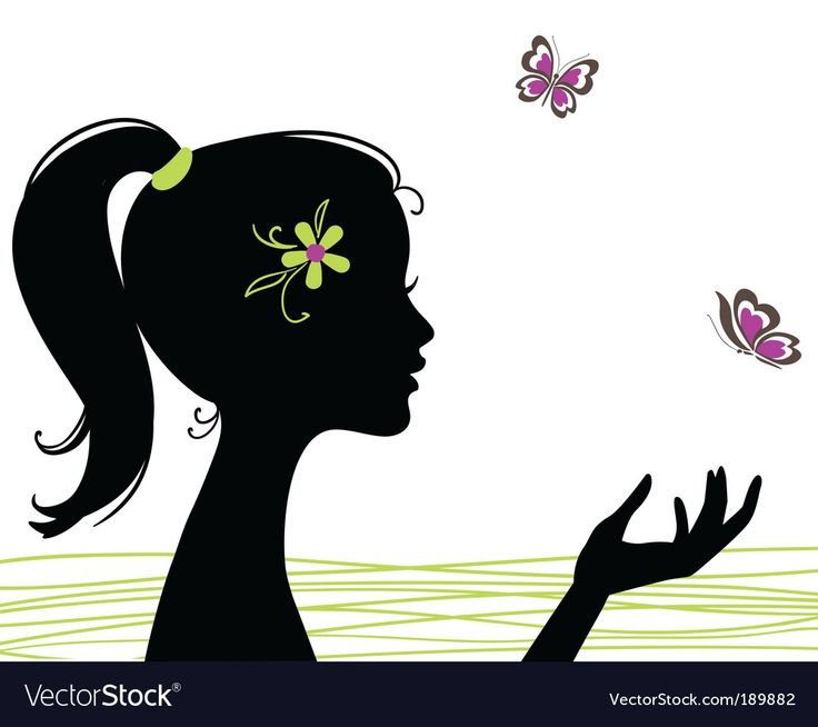 Силуэт женского лица