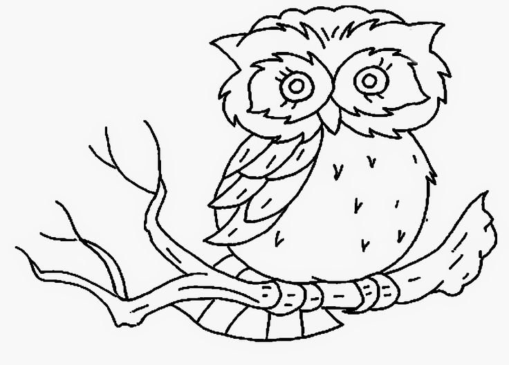 Сова трафарет для вырезания на окно